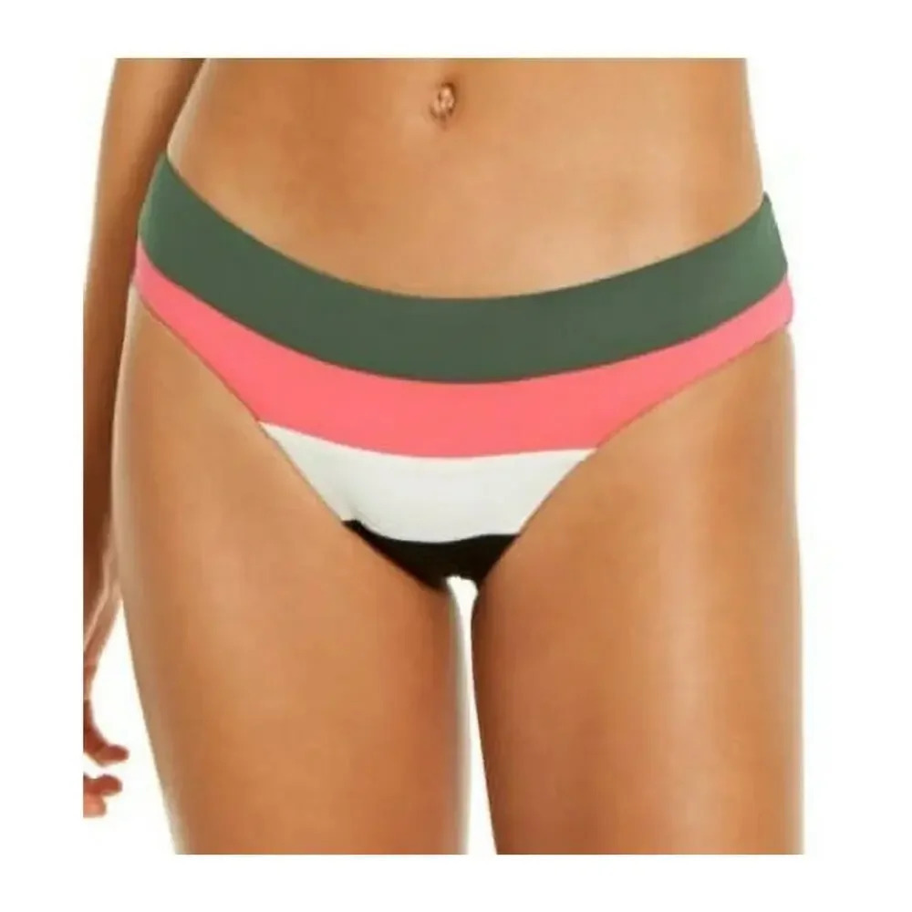 Becca Circuit Multi Colored Striped Bikini Bottom Size XL